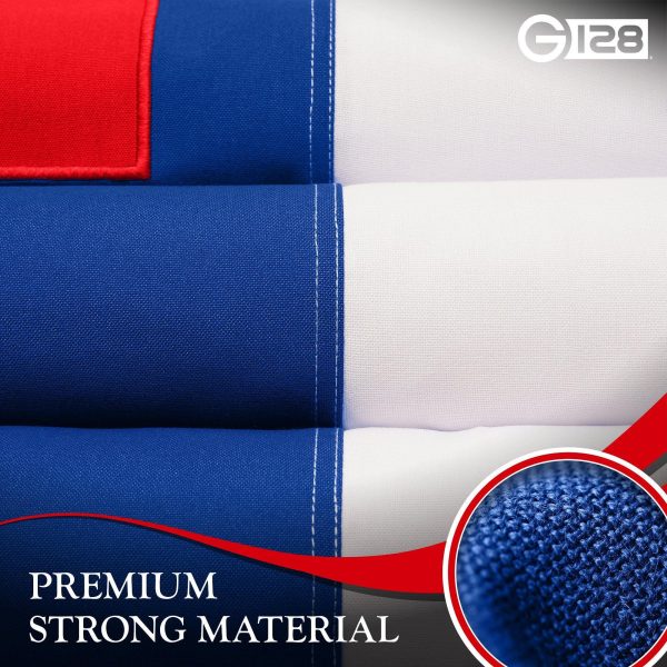 G128 2 Pack: Christian Flag | 2.5x4 Ft | StormFlyer Series Embroidered 220GSM Spun Polyester | Religious Flag, Embroidered Design, Indoor/Outdoor, Brass Grommets, Heavy Duty, All Weather - Image 6