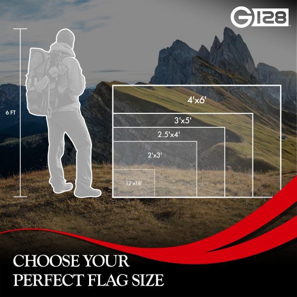 G128 2 Pack: Christian Flag | 2.5x4 Ft | StormFlyer Series Embroidered 220GSM Spun Polyester | Religious Flag, Embroidered Design, Indoor/Outdoor, Brass Grommets, Heavy Duty, All Weather - Image 8