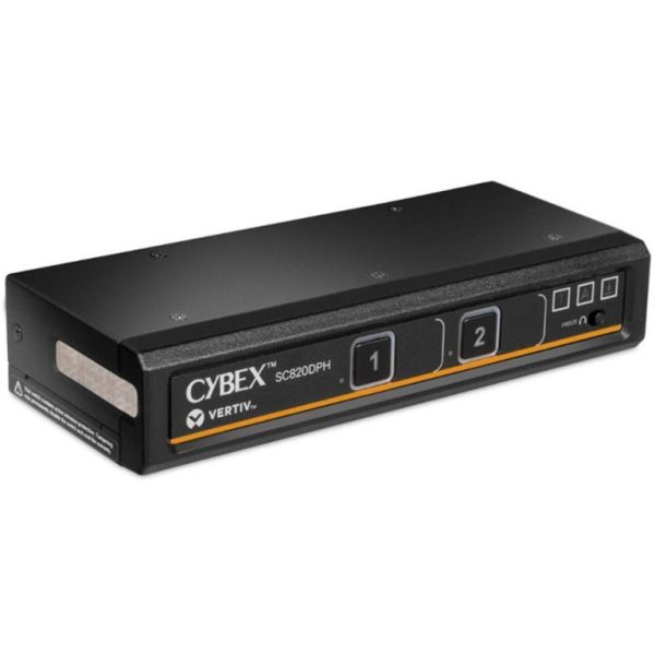 VERTIV Cybex SC820DPH-400 KVM SwitchboxVertiv Cybex SC800 Secure KVM | Single Head | 2 Port Universal DisplayPort | NIAP version 4.0 Certified (SC820DPH-400) - Image 4