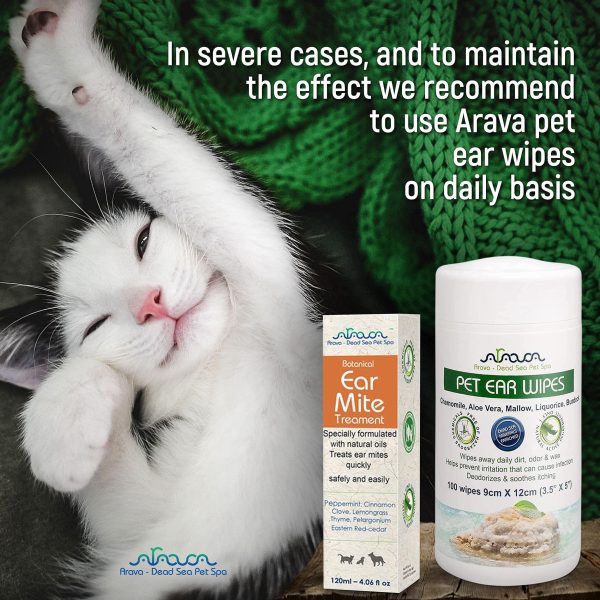 Arava Natural Ear Mite Treatment   for Dogs & Cats   Pet Ear Mites Infection Cleaner   Treat Inaccessible Areas & Prevent Infections   NOT for Cats Under 13 LBS & Puppies Under 9 Months - Image 9