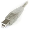 StarTech.com - Transparent USB 2.0 cable - 4 pin USB Type A (M) - 4 pin USB Type B (M) - ( USB / Hi-Speed USB ) - 15 ft - Image 3