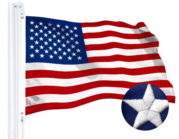 American Flag 220GSM Embroidered Spun Polyester 2x3 Ft - Image 2