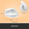 Logitech Lift Vertical Ergonomic Mouse, Wireless, Bluetooth or Logi Bolt USB receiver, Quiet clicks, 4 buttons, Off-white - Image 9