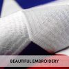 G128 Texas State Flag 2x3 FT 2-Pack Embroidered Stars Sewn Stripes Heavy Duty 220GSM Tough Spun Polyester Quality with Brass Grommets - Image 3
