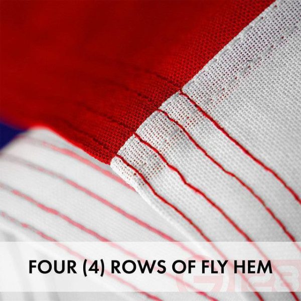 G128 Texas State Flag 2x3 FT 2-Pack Embroidered Stars Sewn Stripes Heavy Duty 220GSM Tough Spun Polyester Quality with Brass Grommets - Image 4