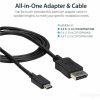 StarTech.com 3ft/1m USB C to DisplayPort 1.2 Cable 4K 60Hz - USB Type-C to DP Video Adapter Monitor Cable HBR2 - TB3 Compatible - Black - Image 3