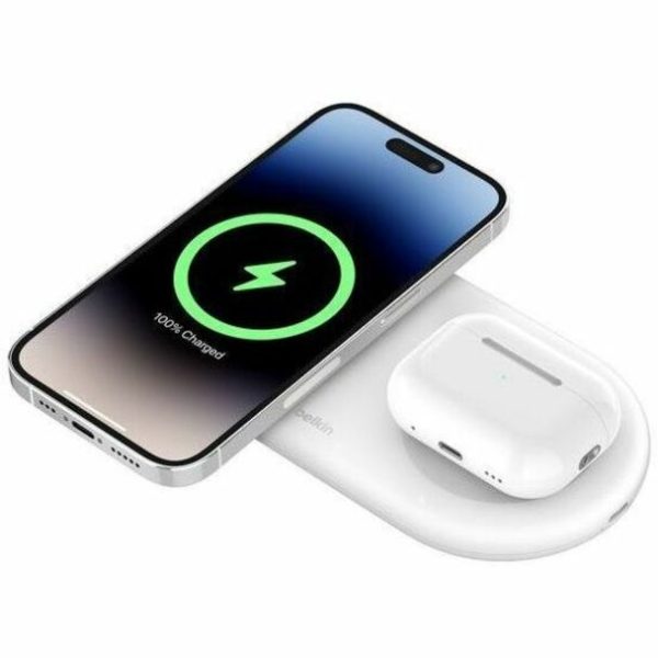 Belkin 2-in-1 Magnetic Wireless Charging Pad with Qi2 15W - Image 3