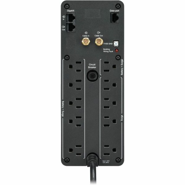 APC Back-UPS Pro, 1000VA/600W, Tower, 120V, 10x NEMA 5-15R outlets, Sine Wave, AVR, USB Type A + C ports, LCD, User Replaceable Battery - Image 3