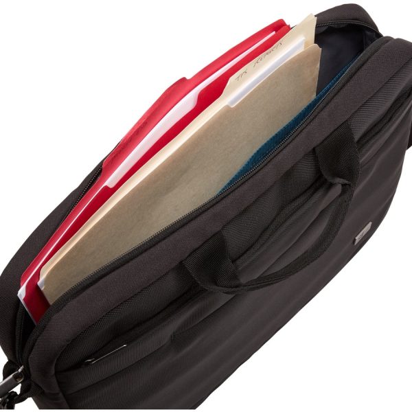 Case Logic Advantage ADVA-116 Carrying Case (Attaché) for 10.1" to 15.6" Notebook, Tablet PC, Pen, Electronic Device, Cord - Black - Image 5
