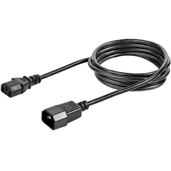 StarTech.com 6ft (1.8m) Power Extension Cord, C14 to C13, 10A 125V, 18AWG, Computer Power Cord Extension, Power Supply Extension Cable - Image 2
