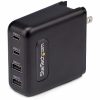 StarTech.com 100W USB-C Wall Charger, 2x USB-C, 2x USB-A, Fast Charging Portable GaN Power Adapter, PD 3.0, 6ft/1.8m USB-C to USB-C Cable - Image 3