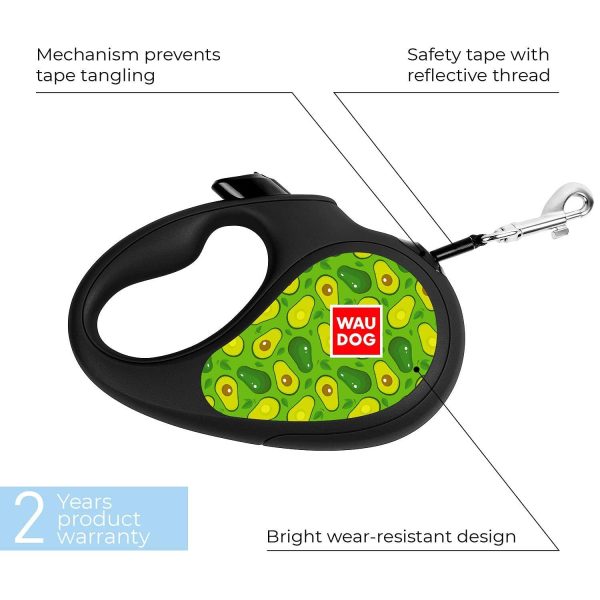 Retractable Dog Leash 16 Ft   360° Tangle Free   Heavy Duty Pet Walking Leash for X Small Small Medium Large Dog or Cat with One Handed Brake Pause Lock (M Avocado) - Image 2