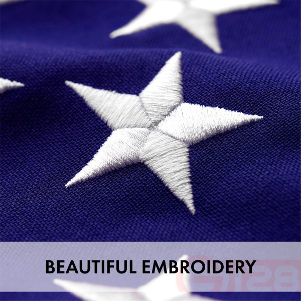 American Flag 220GSM Embroidered Spun Polyester 6x10 Ft - Image 3