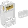 Monoprice Cat6 RJ45 Modular Plugs w/Inserts for Round Solid/Stranded Cable,50u,Clear,100pk - Image 3