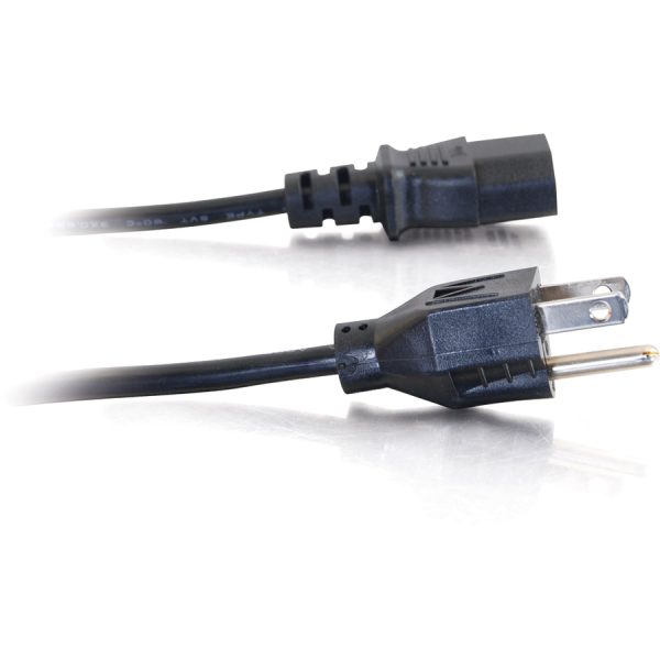 C2G 10ft Power Cord - 18 AWG - NEMA 5-15P to IEC320C13 - Computer Power - Image 2