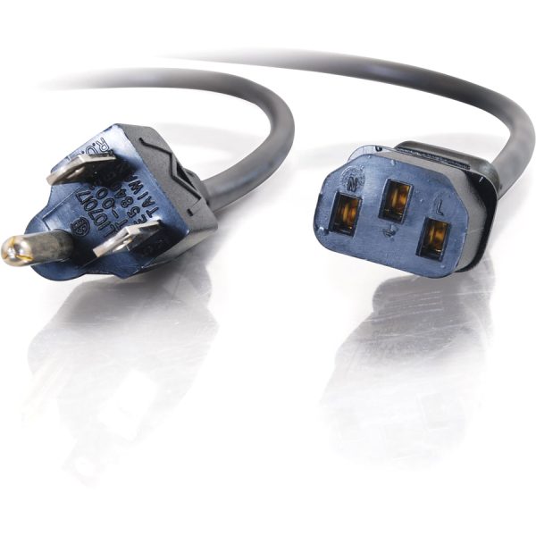 C2G 10ft Power Cord - 18 AWG - NEMA 5-15P to IEC320C13 - Computer Power - Image 3