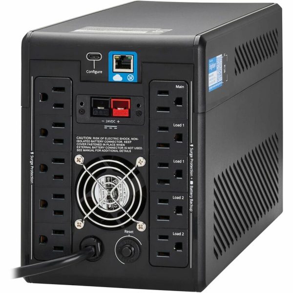 Eaton Tripp Lite Series 1440VA 1000W 120V Line-Interactive Cloud-Connected UPS with Remote Monitoring - 10 NEMA 5-15R Outlets (5 Surge + 5 Surge and Battery Backup), Extended Run, LCD, 5-15P Plug, Tower - Image 5