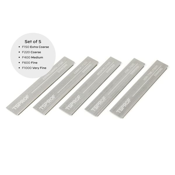 5 Pieces Rectangular Sharpening Stone Set Diamond Sharpening Stone on Blanks for Knife Blades Diamond Stone Set for Novice and Advanced Users Knife Sharpening Kit Must Have - Image 5