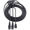 StarTech.com 10ft (3m) Computer Power Y Cord, NEMA 5-15P to C13, 10A 125V, 18AWG, Black Replacement PC Power Cord, TV/Monitor Power Cable - Image 7