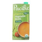 Pacific Natural Foods Vegetable Broth - Low Sodium - Case of 12 - 32 Fl oz.
