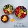 The Fine Living Co. Wooden Bowls Set with Wooden Spoons Acacia Wood Soup Bowls with Servers Food safe Decorative Bowls for Home & Party Cute Bowls for Dips Sauce Ice cream Set of 2 - Image 4