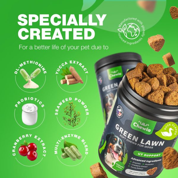 Grass Burn Spot Chews for Dogs   Dog Urine Neutralizer for Lawn   Grass Savers for Dog Urine   Dog Pee Lawn Spot Saver Caused by Dog Urine   Grass Treatment Rocks   Probiotics Enzymes & Multivitamins - Image 5