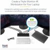 StarTech.com 4K USB-C Dock, Triple UHD 4K Monitor Docking Station, Mac & Windows, HDMI & DisplayPort, 100W PD, 5x USB 5Gbps Hub, TAA - Image 2