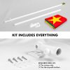 G128 Combo Pack: 6 Feet Tangle Free Spinning Flagpole (White) Cameroon Cameroonian Flag 3x5 ft Printed 150D Brass Grommets (Flag Included) Aluminum Flag Pole - Image 2