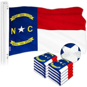North Carolina State Flag 3x5 Ft 10-Pack Embroidered Polyester By G128