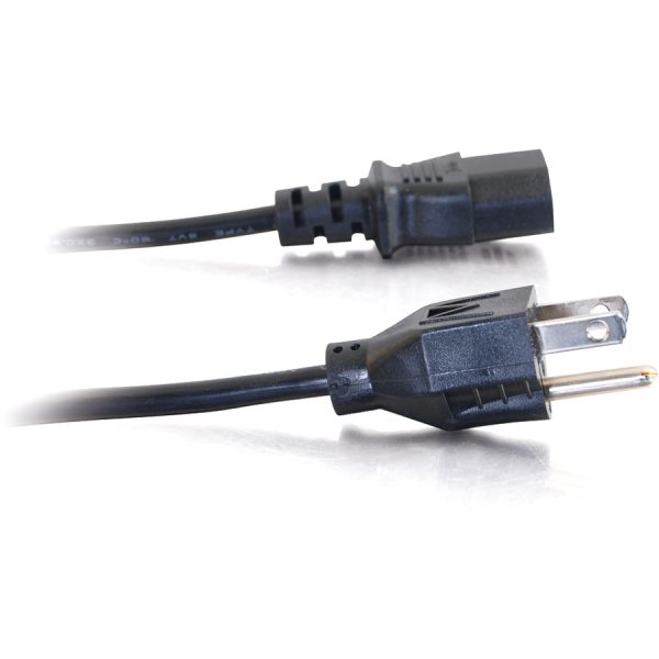 C2G 1ft Universal Power Cord - 18 AWG - NEMA 5-15P to IEC320C13 - Image 2