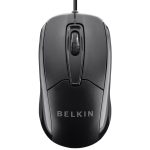 Belkin F5M010qBLK Wired USB Ergonomic Mouse with 4.9-Ft. Cord, Black