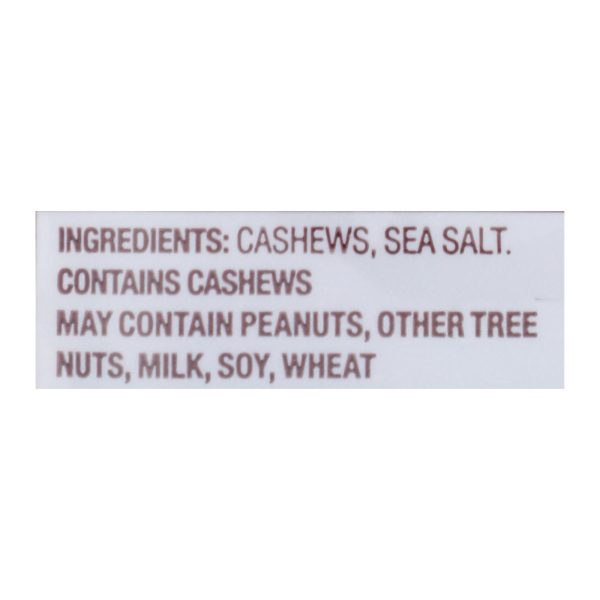 Back To Nature Cashew - Sea Salt Roasted Jumbo - Case of 9 - 9 oz.