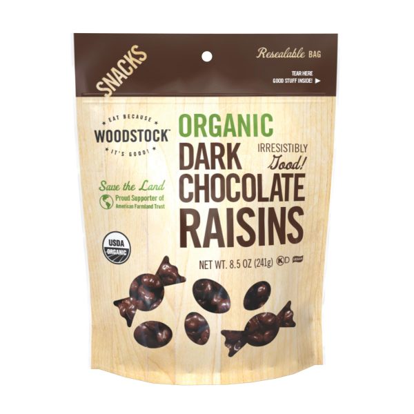 Woodstock Organic Dark Chocolate Raisins - Case of 8 - 8.5 OZ - Image 2