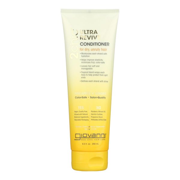 Giovanni Hair Care Products Conditioner - Pineapple and Ginger - Case of 1 - 8.5 oz.