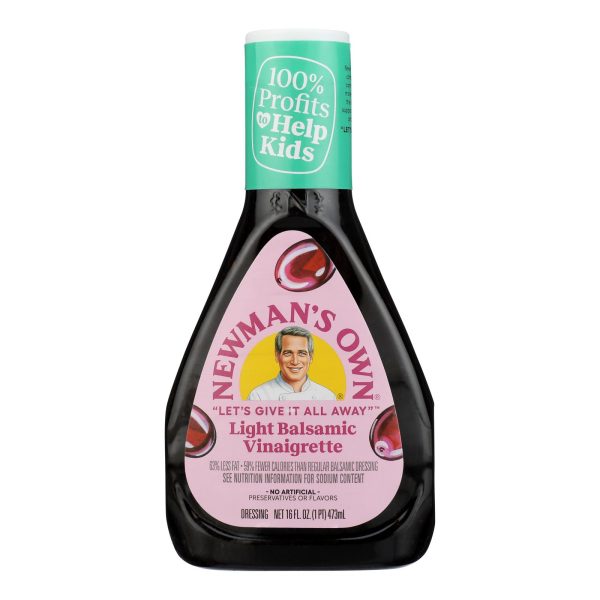 Newman's Own Lighten Up Balsamic Vinaigrette Salad Dressing - Case of 6 - 16 Fl oz. - Image 3