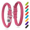WAUDOG Ultra Soft Rolled Leather Dog Collar for Small Dogs   Soft Padded Dog Collars for Medium Dogs   Puppy Collars for Large Breed Dogs   Male and Female Dog Collar