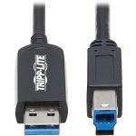 Eaton Tripp Lite Series USB 3.2 Gen 1 Plenum-Rated Fiber Active Optical Cable (AOC) - 5 Gbps, (A to B M/M), Black, 30 m