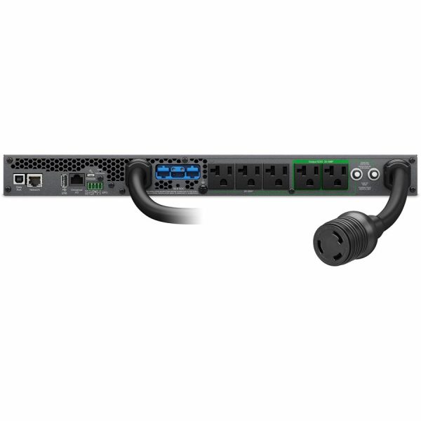 APC Smart-UPS Ultra On-Line, 3kVA, Lithium-ion, Rackmount 1U, 120V, 5x 5-20R + 1x L5-30R NEMA outlets, Network Card, Extended runtime, W/ rail kit - Image 3