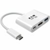Eaton Tripp Lite Series USB-C to HDMI Adapter with USB 3.x (5Gbps) Hub Port and PD Charging, HDCP, White