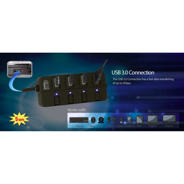 Adesso 4-ports USB 3.0 Hub - Image 9