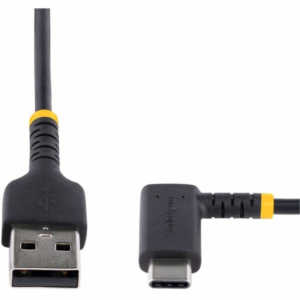 StarTech.com 3ft (1m) USB A to C Charging Cable Right Angle, Heavy Duty Fast Charge USB-C Cable, Durable and Rugged Aramid Fiber, 3A - Image 4