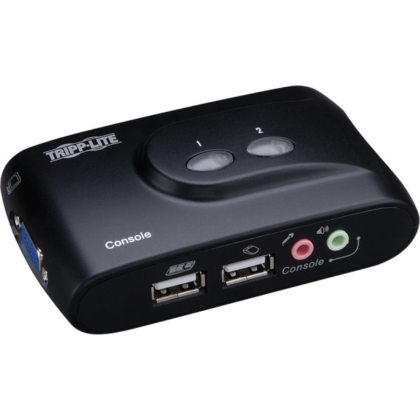 Eaton Tripp Lite Series 2-Port Compact USB KVM Switch with Audio and Cable - Image 6