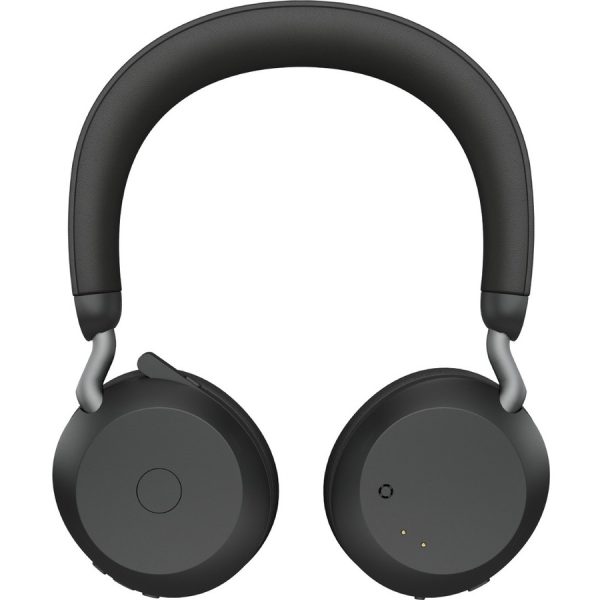 Jabra Evolve2 75 Wireless On-ear Stereo Headset - USB-C - Unified Communication - Black - Binaural - Ear-cup - 3000 cm - Bluetooth - 20 Hz to 20 kHz - MEMS Technology Microphone - Noise Cancelling - Image 2