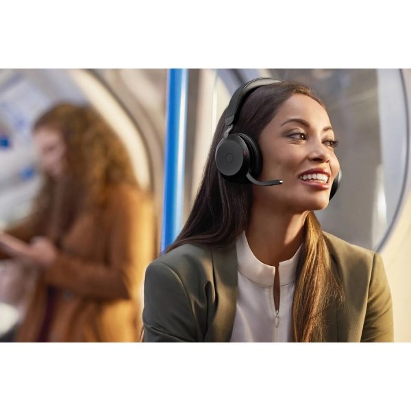 Jabra Evolve2 75 Wireless On-ear Stereo Headset - USB-C - Unified Communication - Black - Binaural - Ear-cup - 3000 cm - Bluetooth - 20 Hz to 20 kHz - MEMS Technology Microphone - Noise Cancelling - Image 5