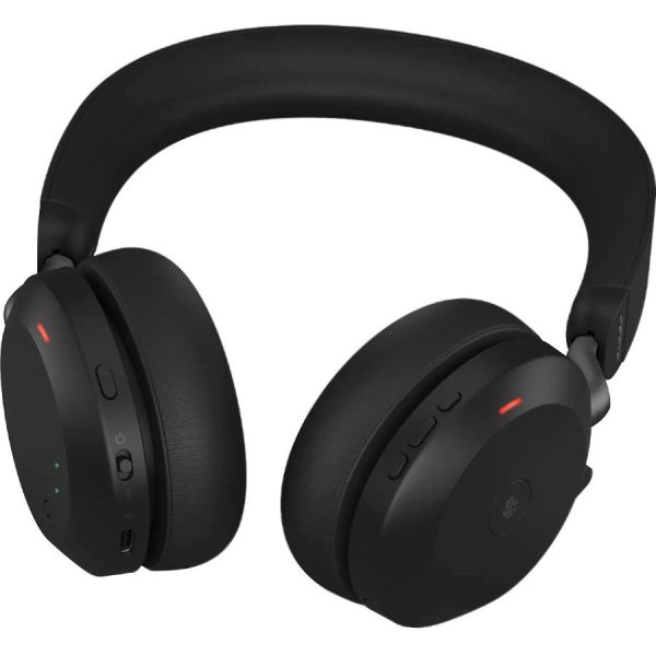 Jabra Evolve2 75 Wireless On-ear Stereo Headset - USB-C - Unified Communication - Black - Binaural - Ear-cup - 3000 cm - Bluetooth - 20 Hz to 20 kHz - MEMS Technology Microphone - Noise Cancelling - Image 12