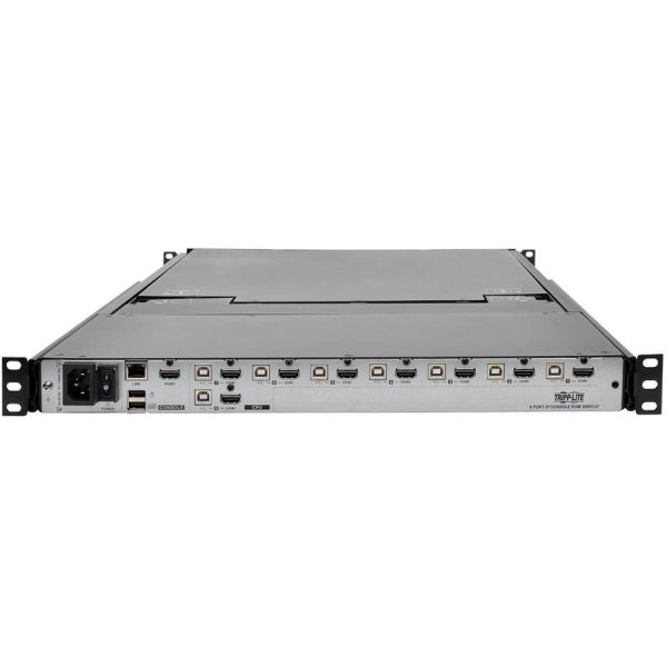 Eaton Tripp Lite Series NetDirector 8-Port 1U Rack-Mount Console HDMI KVM Switch with 17 in. LCD and IP Remote Access, Dual Rail, TAA - Image 2