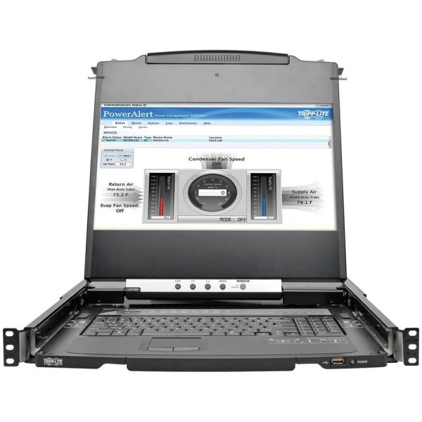 Eaton Tripp Lite Series NetDirector 8-Port 1U Rack-Mount Console HDMI KVM Switch with 17 in. LCD and IP Remote Access, Dual Rail, TAA - Image 4