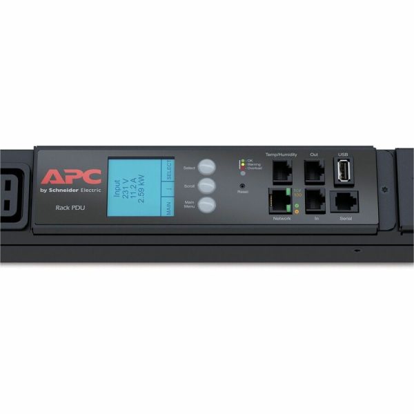 APC Rack PDU, 2G, metered, 0U, 17.2kW, 208V, 30 C13 sockets - Image 2