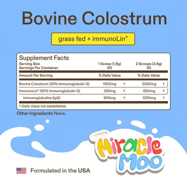 Miracle Moo Colostrum Supplement for Gut Health, Hair Growth, and Immune Support, Unflavored 30 Servings - Image 6
