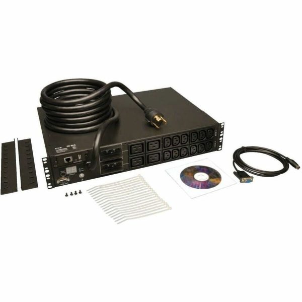 Eaton 5.5kW Single-Phase Monitored PDU with LX Platform Interface, 208/230V Outlets (12-C13 and 4-C19), L6-30P, 12 ft. (3.66 m) Cord, 2U Rack-Mount, TAA - Image 3